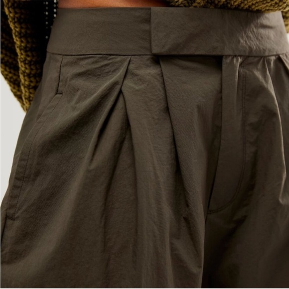 Free People Gabriette Barrel Trouser Turkish Coffee Dark Brown Pant Mid Sz 4 NEW - Picture 3 of 15